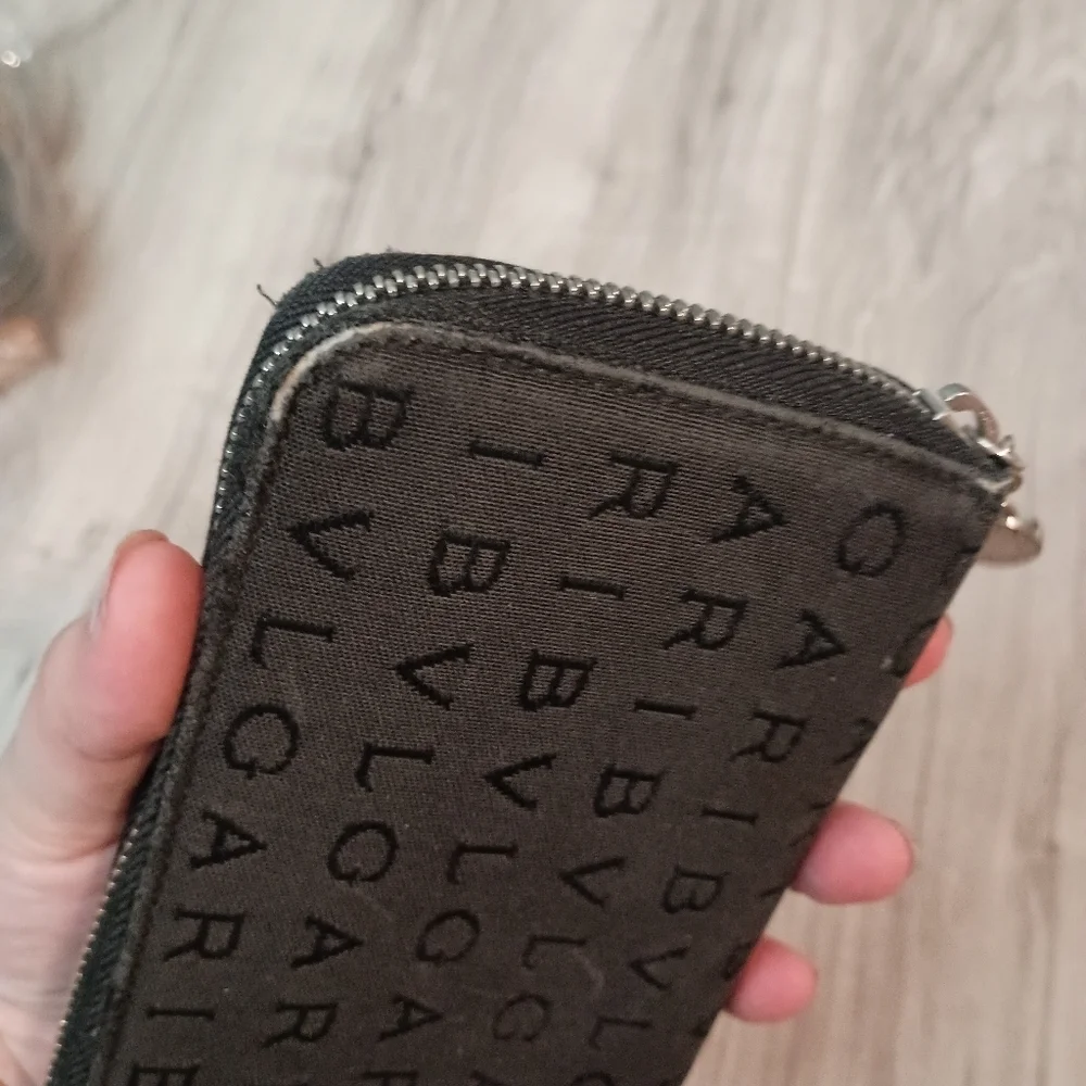 BVLGARI's Logo Mania Canvas Zip Around Long Wallet Black